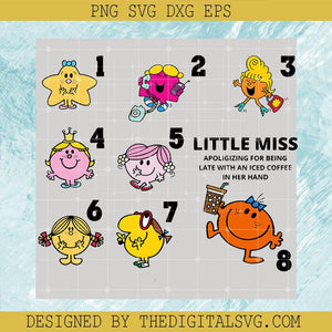 Personalized Little Miss SVG, Little Miss Coffee SVG, Custom Text SVG - TheDigitalSVG