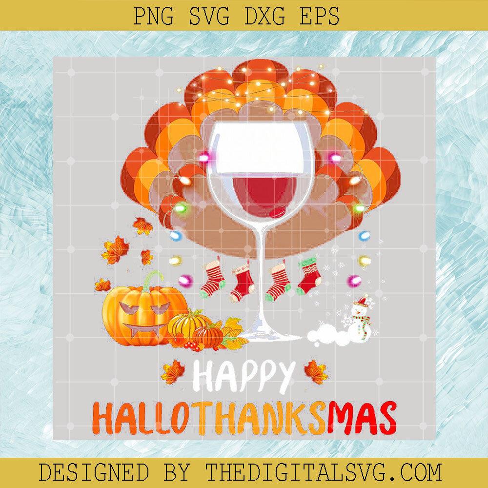 Wine Halloween PNG, Thanksgiving Christmas PNG, Happy Hallothanksmas PNG - TheDigitalSVG