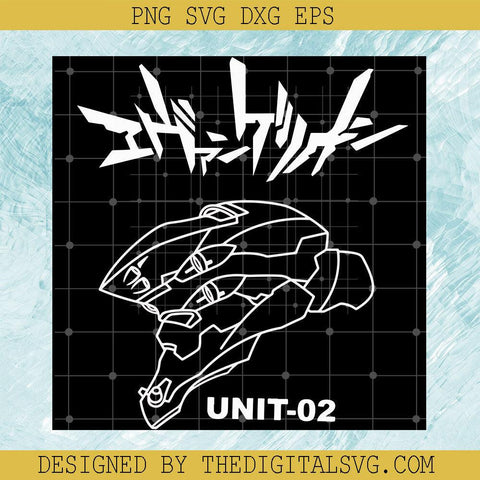 Evangelion Unit 02 outline Svg, Evangelion Svg, Anime Svg - TheDigitalSVG