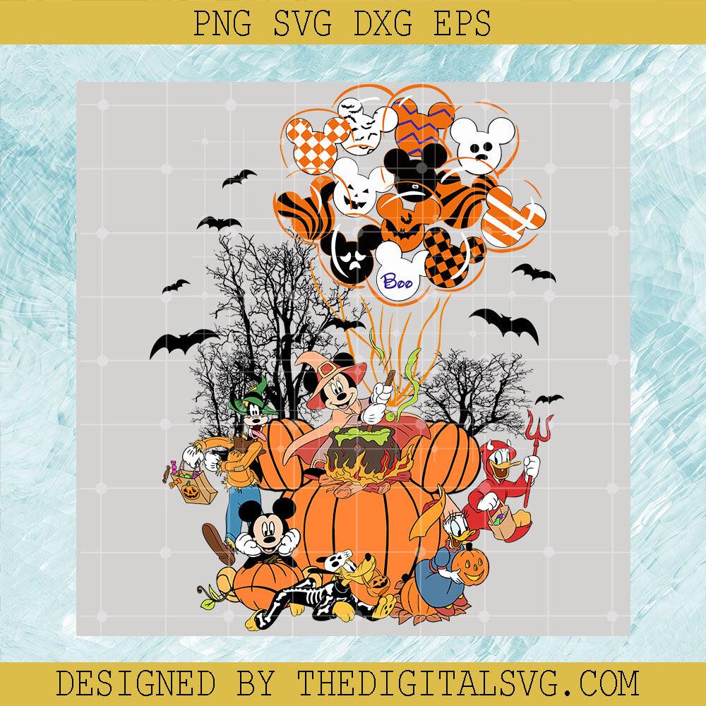 Halloween Balloons Mickey And Friends, Disney Balloons Halloween SVG, Mickey Mouse Halloween Party SVG - TheDigitalSVG