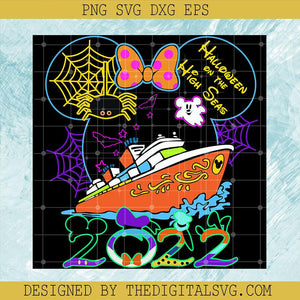 Mouse Head Spiderweb Halloween SVG, Mickey Minnie On The High Seas SVG, 2022 Disney Halloween Cruise SVG - TheDigitalSVG