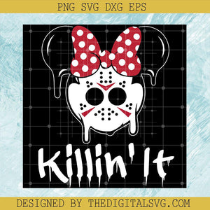 Minnie Jason SVG, Disney Killin' It Halloween SVG, Minnie Horror Halloween SVG - TheDigitalSVG