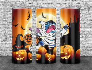 Mummy Stitch Tumbler Wrap PNG, Halloween 20oz Skinny Tumbler Design, Sublimation Designs PNG File - TheDigitalSVG