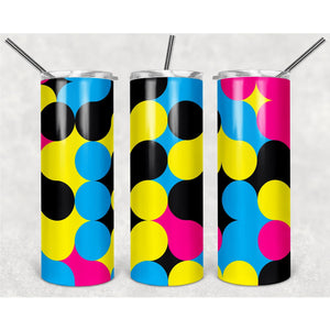 Colorful Polka Dots PNG, 20oz Skinny Tumbler Design, Sublimation Designs PNG File - TheDigitalSVG