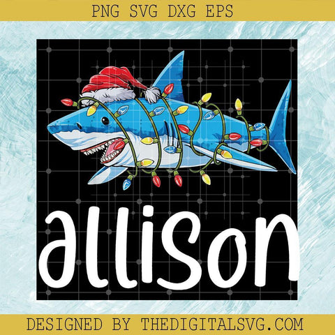 Shark Allison Svg, Shark Svg, Shark Christmas Svg, Merry Christmas Svg - TheDigitalSVG