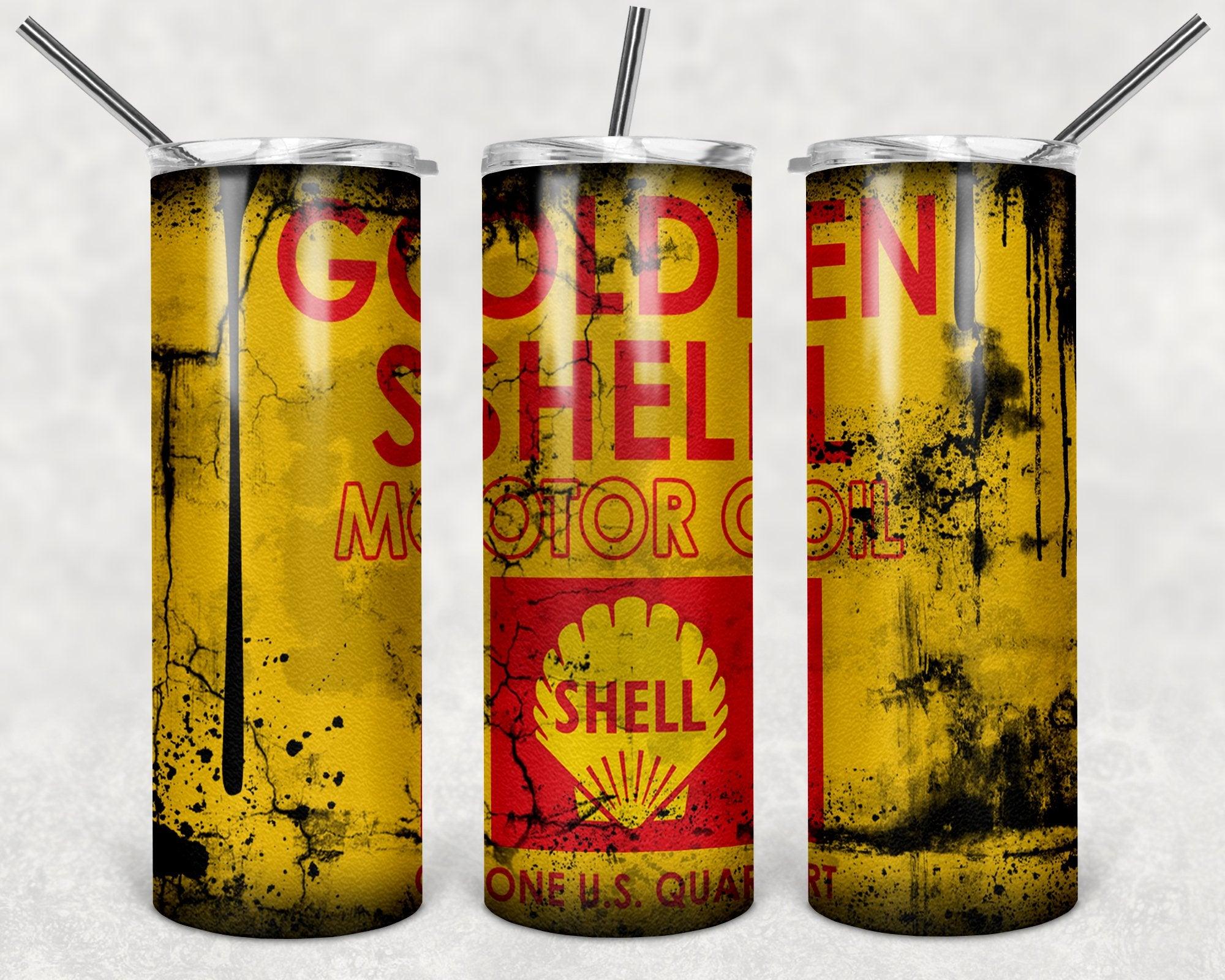 Golden Shell Oil Logo PNG, 20oz Skinny Tumbler Design, Sublimation Designs PNG File - TheDigitalSVG