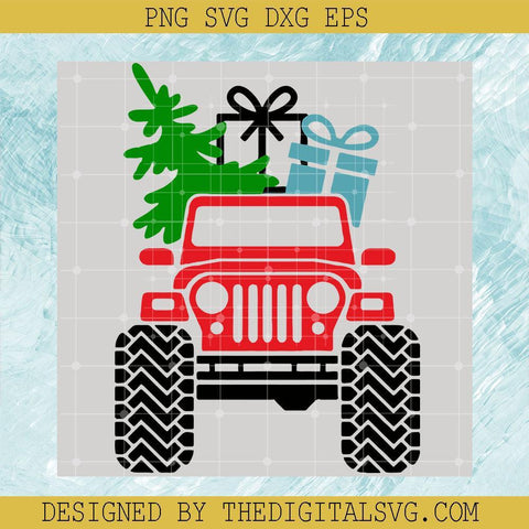 Merry Christmas Truck Svg, Merry Christmas Tree Svg, Gift Christmas Svg - TheDigitalSVG