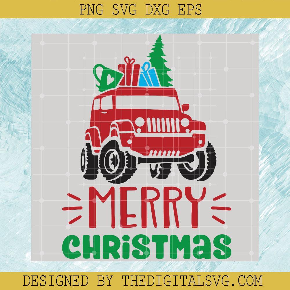 Merry Christmas Truck Svg, Gift Christmas Svg, Christmas Tree Svg - TheDigitalSVG