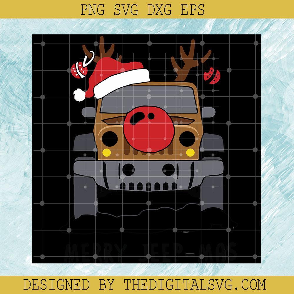 Merry Christmas Truck Svg, Merry Christmas Svg, Truck Santa Hat Svg - TheDigitalSVG