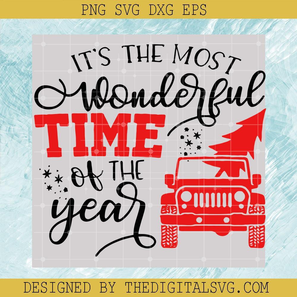 It's The Most Wonderful Time Of The Year Svg, Christmas Truck Svg, Christmas Tree Svg, Merry Christmas Svg - TheDigitalSVG