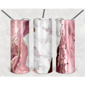 Pink Pastel Luxury Marble Texture PNG, 20oz Skinny Tumbler Design, Sublimation Designs PNG File - TheDigitalSVG