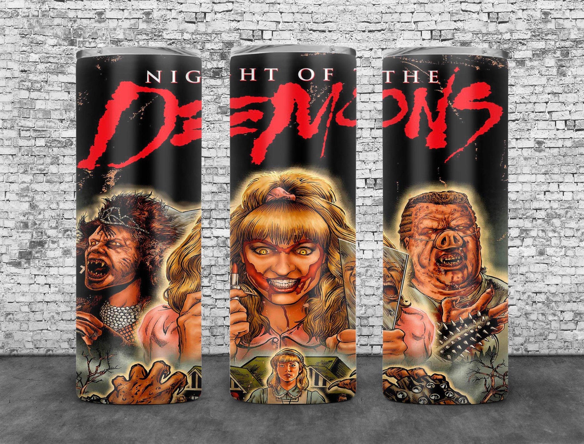 Night Of The Demons Movie Tumbler Wrap PNG, Horror Movie Tumbler Design, Sublimation Designs PNG File - TheDigitalSVG