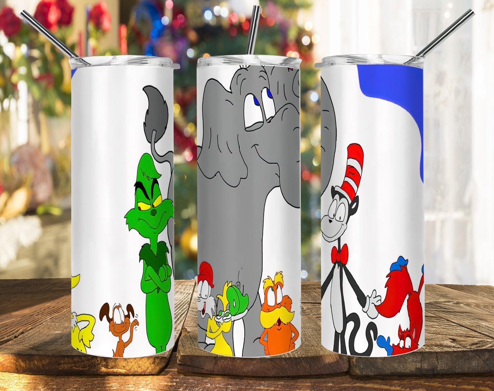 Grinch And Friends Hand Painted PNG, 20oz Skinny Tumbler Design, Sublimation Designs PNG File - TheDigitalSVG
