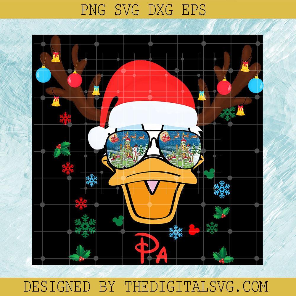 Donald Duck Pa Merry Christmas Svg, Reindeer Christmas Svg, Donald Santa Hat Svg, Disney Christmas svg - TheDigitalSVG