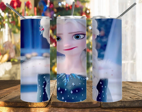 Queen Snow Anna Frozen PNG, 20oz Skinny Tumbler Design, Sublimation Designs PNG File - TheDigitalSVG