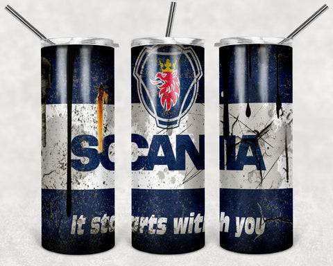 Scania AB Swedish PNG, 20oz Skinny Tumbler Design, Sublimation Designs PNG File - TheDigitalSVG