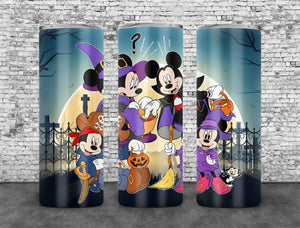 Mickey Minnie Tumbler Wrap PNG, Mickey Halloween 20oz Skinny Tumbler Design, Sublimation Designs PNG File - TheDigitalSVG