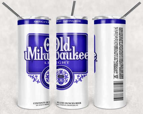 Old Milwaukee Light Drink Brand PNG, 20oz Skinny Tumbler Design, Sublimation Designs PNG File - TheDigitalSVG