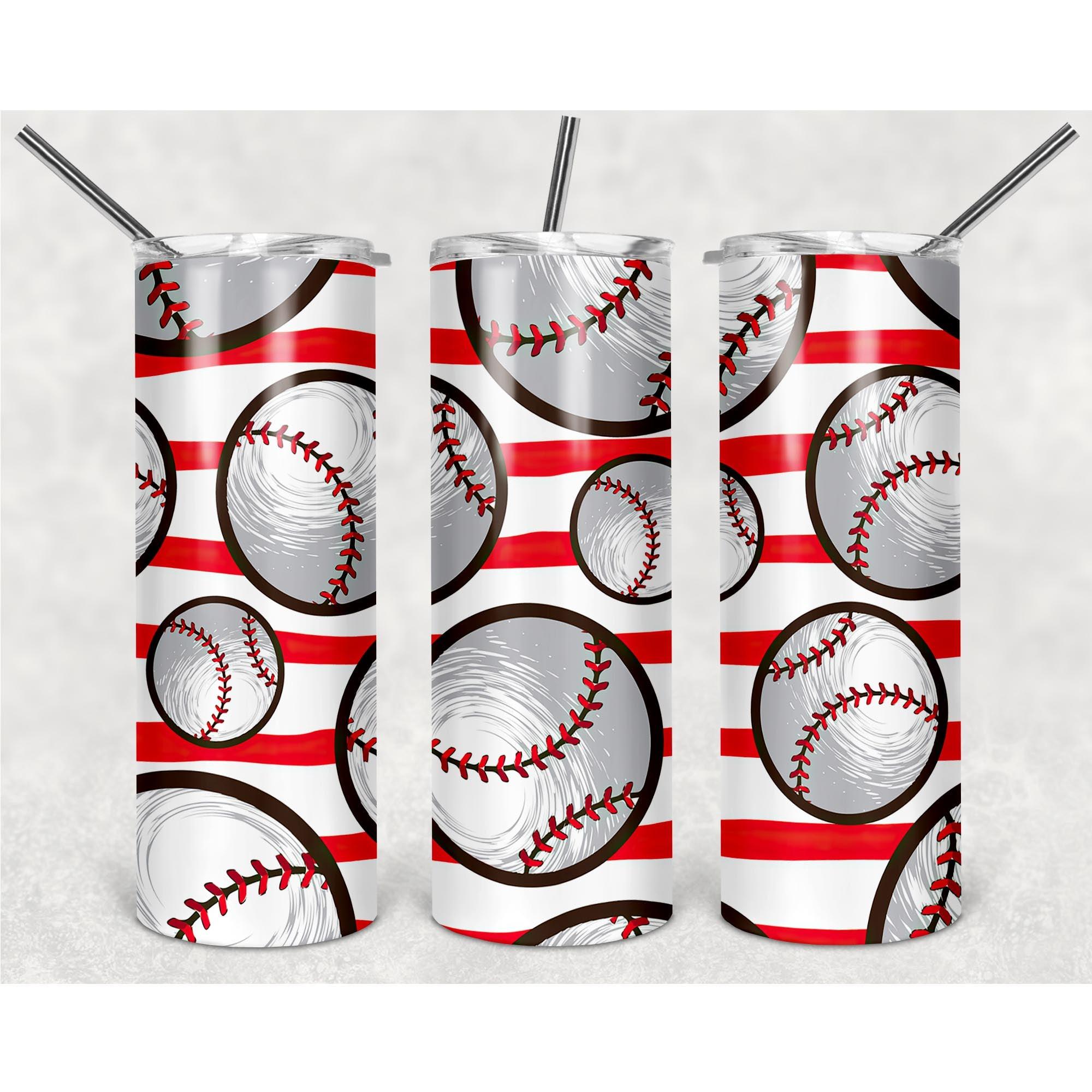 Baseball Line PNG, 20oz Skinny Tumbler Design, Sublimation Designs PNG File, Full Tumbler Wrap PNG Digital File - TheDigitalSVG