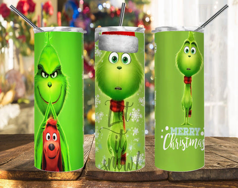 #Baby Grinch Christmas Holiday PNG, 20oz Skinny Tumbler Design, Sublimation Designs PNG File - TheDigitalSVG