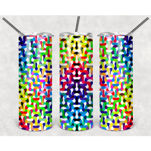 #Multicolored Twisting Line Pattern PNG, 20oz Skinny Tumbler Design, Sublimation Designs PNG File - TheDigitalSVG