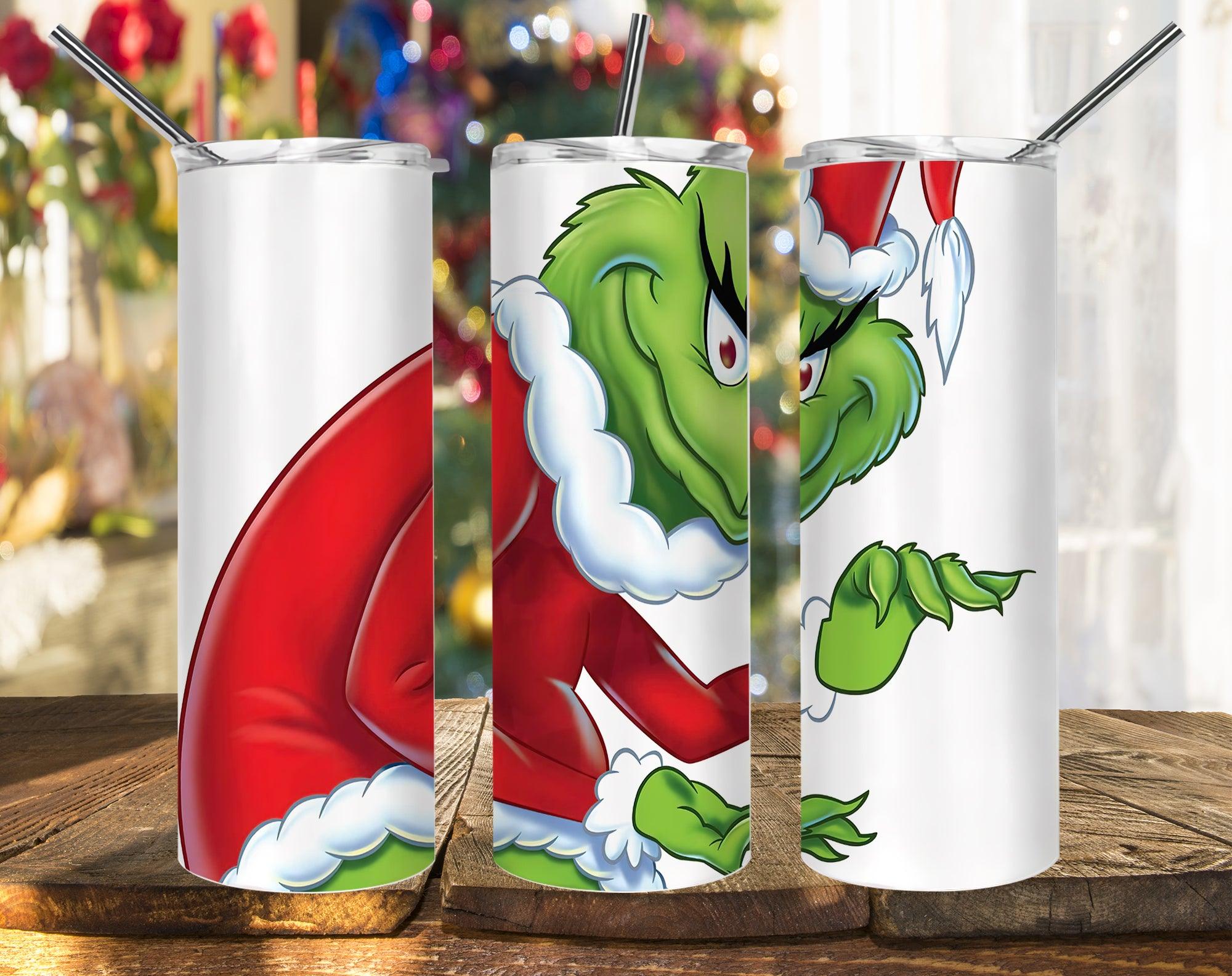 The Grinch Christmas full wrap 20oz Skinny Tumbler Design