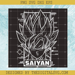 #Goku Head SVG, Super Saiyan 2 SVG, Dragon Ball SVG, Son Goku SVG - TheDigitalSVG