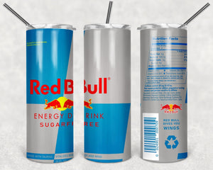 Red Bull Sugar Free Can Drink Brand PNG, 20oz Skinny Tumbler Design, Sublimation Designs PNG File - TheDigitalSVG