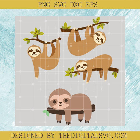 Funny Animals Svg, Sloth Svg, Cute Sloth Svg - TheDigitalSVG