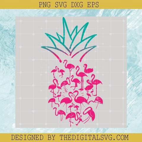 Flamingos And Pineapple Svg, Flamingos So Funny Svg, Flamingos Svg - TheDigitalSVG