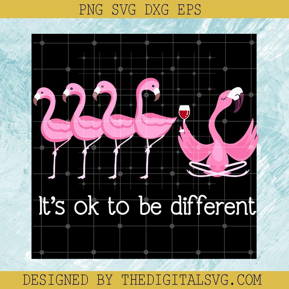 It's Ok To Be Different Svg, Funny Pink Flamingo Svg, Cute Flamingos Svg - TheDigitalSVG