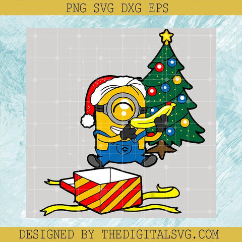 Merry Christmas Gift Svg, Million Eat Banana Svg, Merry Christmas Gift Svg, Christmas Tree Svg - TheDigitalSVG