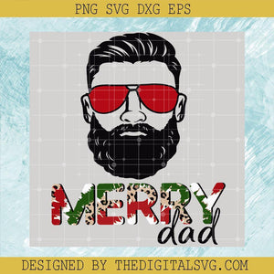 Merry Dad Wear Red Glasses Svg, Merry Dad Svg, Dad Svg - TheDigitalSVG