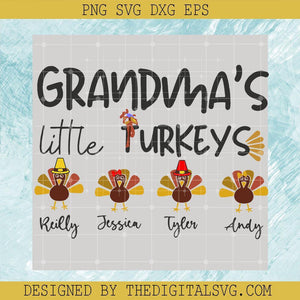 Grandma's Little Turkeys Svg, Turkeys So Funny Svg, Turkey Chicken Svg - TheDigitalSVG