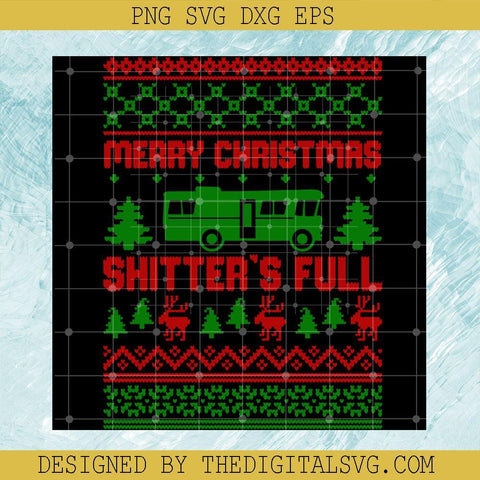 Merry Christmas Shitter's Full Svg, Christmas Tree Svg, Reindeer Svg, Merry Christmas Svg - TheDigitalSVG