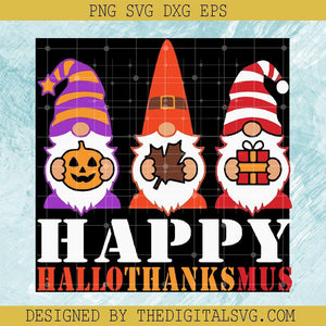 Happy Hallothanksmus Svg, Pumpkin And Gift Svg, Hallothanksmus Svg - TheDigitalSVG