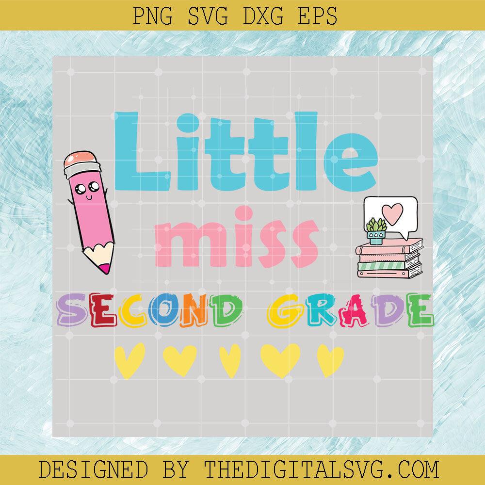 Little Miss Second Grade Svg, Back To School Svg, Pencil Svg - TheDigitalSVG