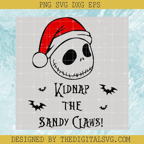 SKidnap The Sandy Claws Svg, Santa Hat Jack Skellington Svg, Christmas Svg - TheDigitalSVG