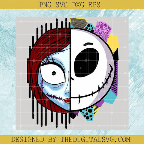 Sally And Jack Skellington Love Svg, Halloween Svg, Nightmare Svg - TheDigitalSVG