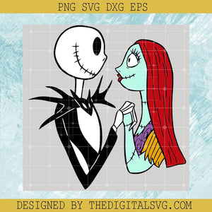 Jack Skellington And Sally Love Svg, Nightmare Svg, Halloween Svg - TheDigitalSVG