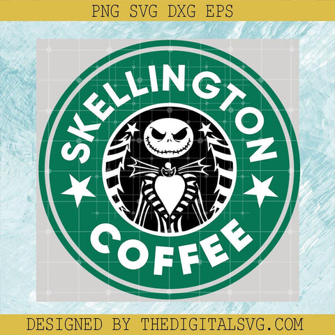 Skellington Coffee Svg, Jack Skellington Svg, The Nightmare Before Christmas Svg, Halloween Svg - TheDigitalSVG