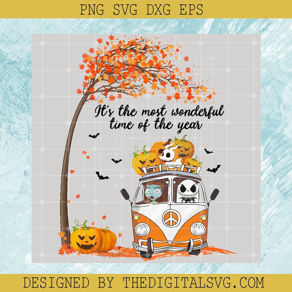 It's The Most Wonderful Time Of The Year Svg, Pumpkin Svg, Jack Skellington And Sally Love Svg - TheDigitalSVG