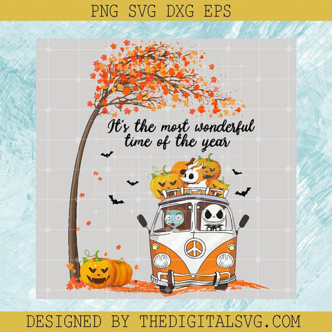 It's The Most Wonderful Time Of The Year Svg, Pumpkin Svg, Jack Skellington And Sally Love Svg - TheDigitalSVG