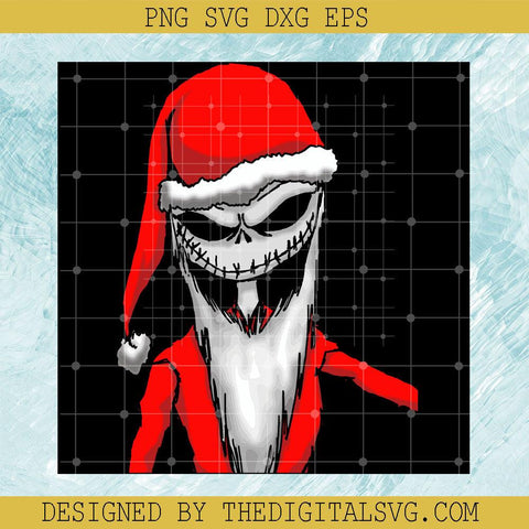 Santa Hat Jack Skellington Svg, Jack Skellington Svg, Halloween Svg - TheDigitalSVG