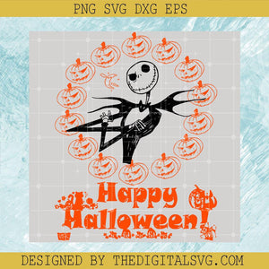 Happy Halloween Svg, Jack Skellington Svg, Pumpkin Svg - TheDigitalSVG