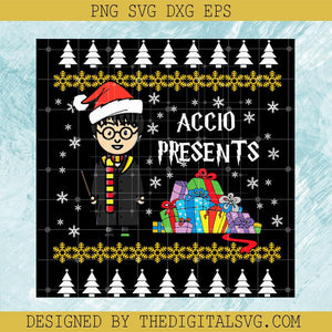 Accio Presents Svg, Harry Potter Santa Hat Svg, Merry Christmas Svg - TheDigitalSVG