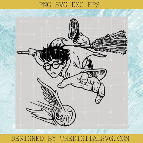 Harry Potter Svg, Broomstick Harry Potter Svg, Hogwarts Svg - TheDigitalSVG