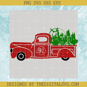 Truck Hogwarts Svg, 9 3/4 Truck Christmas Svg, Harry Potter Svg, Hogwarts Svg - TheDigitalSVG