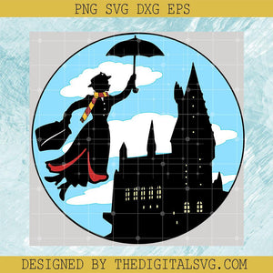 Witch and Hogwarts Svg, Hogwarts Svg, Harry Potter Svg, Fly In Hogwarts Svg - TheDigitalSVG