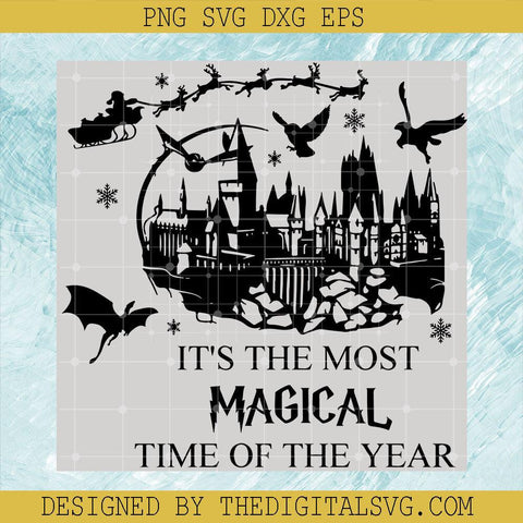 It's The Most Magical Time Of The Year Svg, Harry Potter Svg, Hogwarts Svg, Merry Christmas Svg - TheDigitalSVG